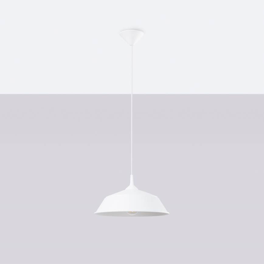 Csillár zsinóron FRIKA 1xE27/15W/230V átm. 34 cm fehér