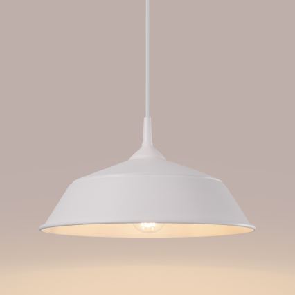 Csillár zsinóron FRIKA 1xE27/15W/230V átm. 34 cm fehér