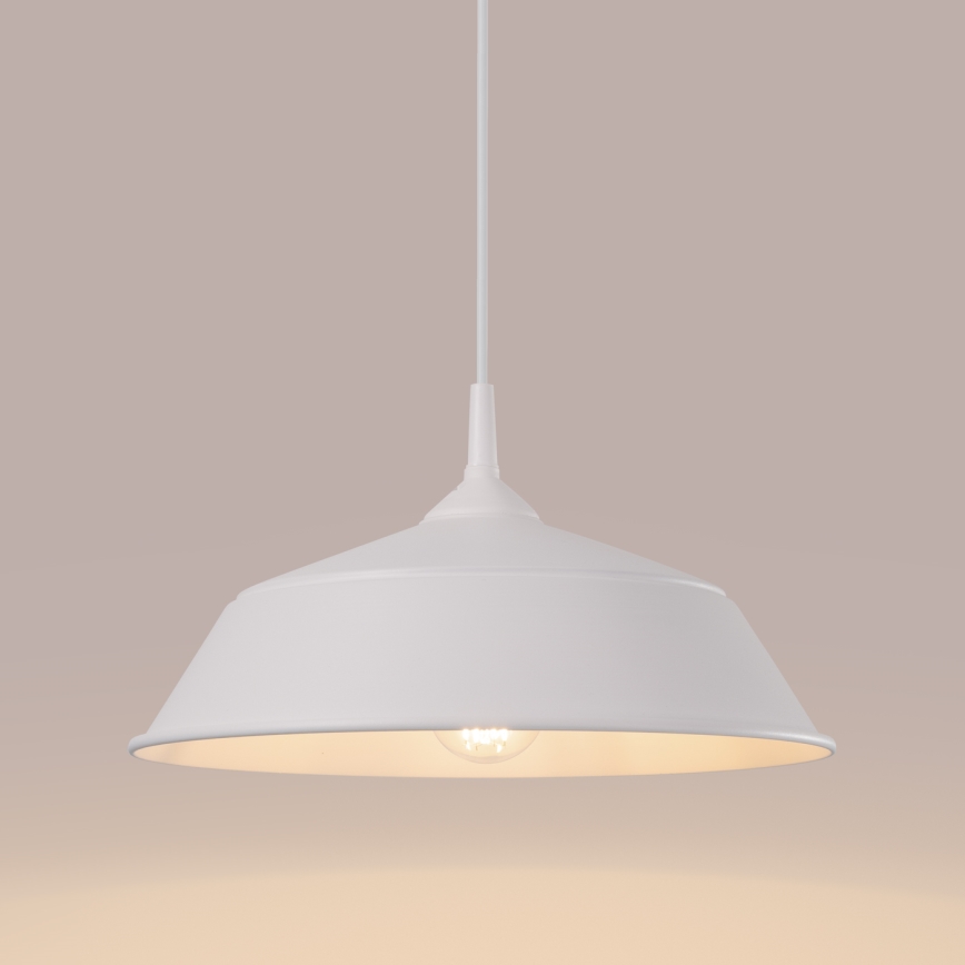 Csillár zsinóron FRIKA 1xE27/15W/230V átm. 34 cm fehér