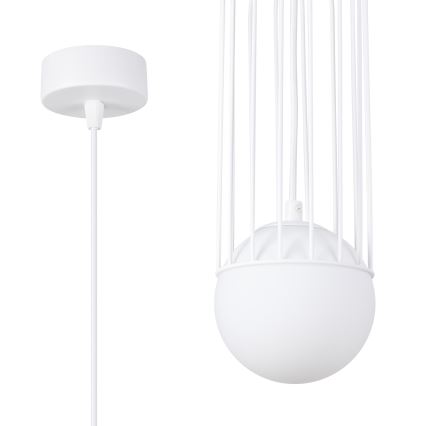Csillár zsinóron BRINA 1xG9/8W/230V fehér