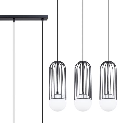 Csillár zsinóron BRINA 3xG9/8W/230V fekete