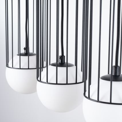 Csillár zsinóron BRINA 3xG9/8W/230V fekete