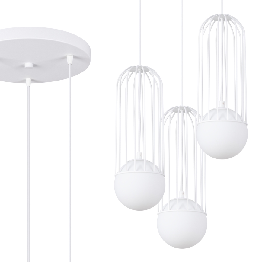 Csillár zsinóron BRINA 3xG9/8W/230V fehér