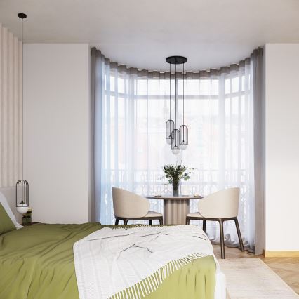 Csillár zsinóron BRINA 3xG9/8W/230V fekete