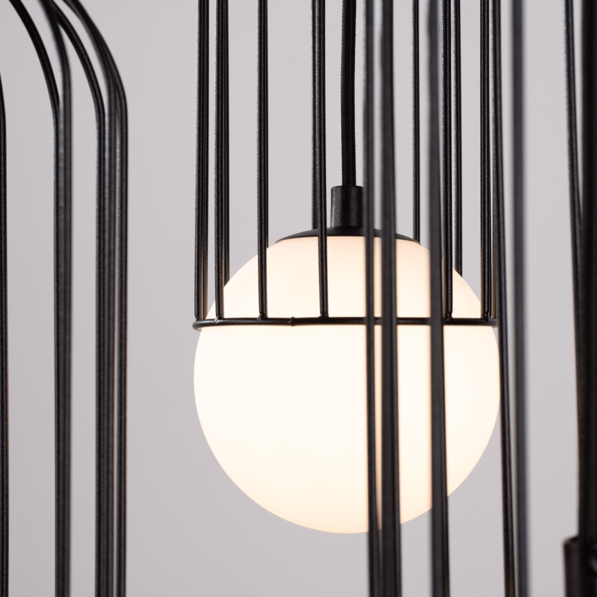 Csillár zsinóron BRINA 3xG9/8W/230V fekete