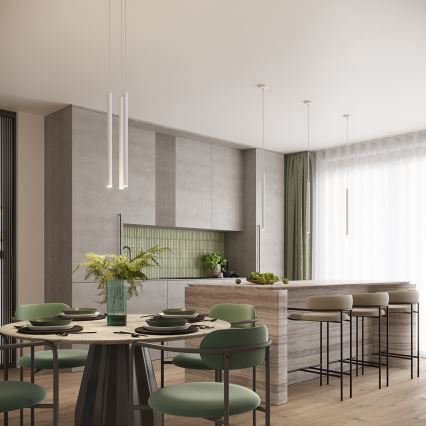 Csillár zsinóron ARCHE 1xG9/8W/230V fehér