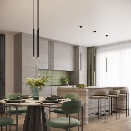 Csillár zsinóron ARCHE 1xG9/8W/230V fekete