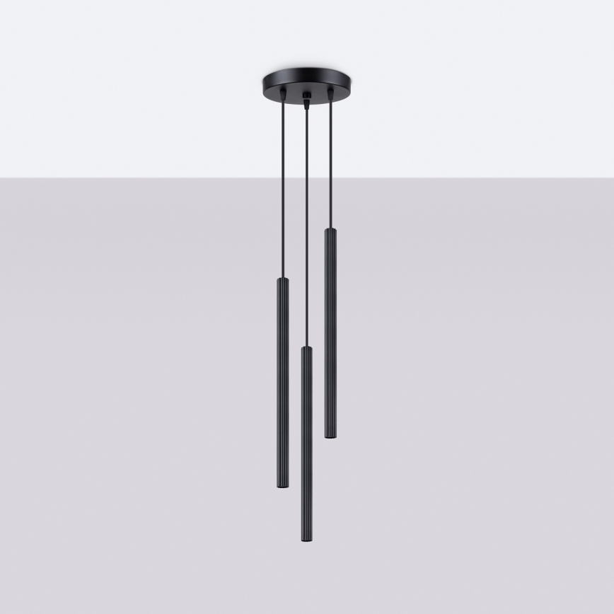 Csillár zsinóron ARCHE 3xG9/8W/230V fekete