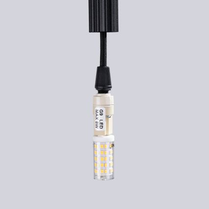 Csillár zsinóron ARCHE 3xG9/8W/230V fekete