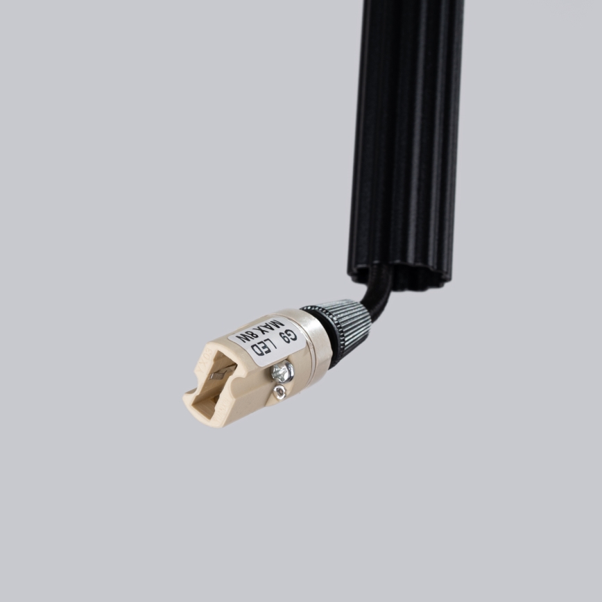 Csillár zsinóron ARCHE 3xG9/8W/230V fekete