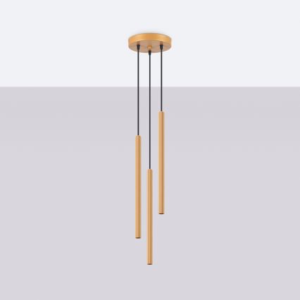 Csillár zsinóron ARCHE 3xG9/8W/230V arany