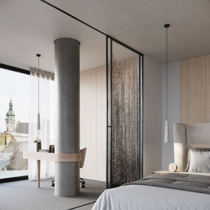 Csillár zsinóron ELECTRA 1xGU10/10W/230V beton/szürke