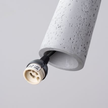 Csillár zsinóron ELECTRA 1xGU10/10W/230V beton/szürke