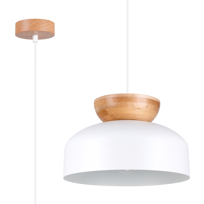 Csillár zsinóron MARION 1xE27/15W/230V átm. 29,5 cm fehér