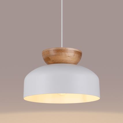Csillár zsinóron MARION 1xE27/15W/230V átm. 29,5 cm fehér
