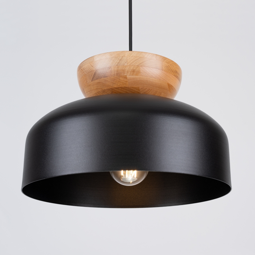 Csillár zsinóron MARION 1xE27/15W/230V átm. 29,5 cm fekete