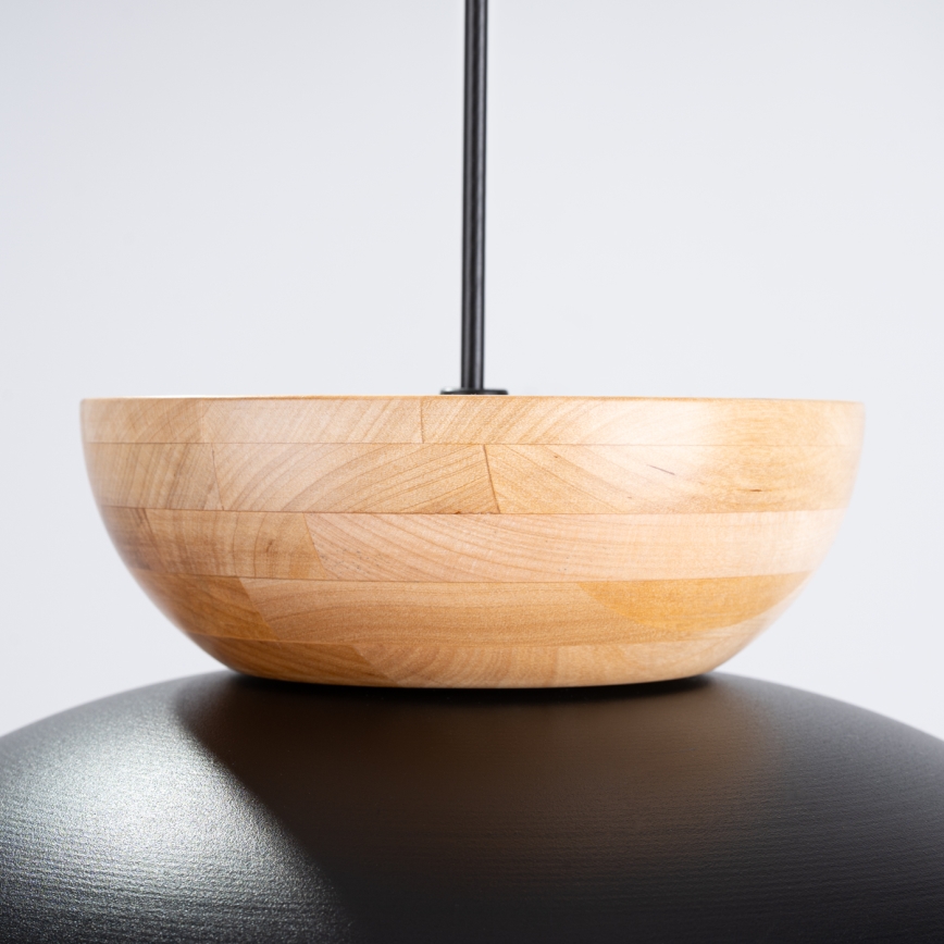Csillár zsinóron MARION 1xE27/15W/230V átm. 29,5 cm fekete