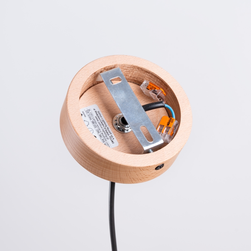 Csillár zsinóron MARION 1xE27/15W/230V átm. 29,5 cm fekete