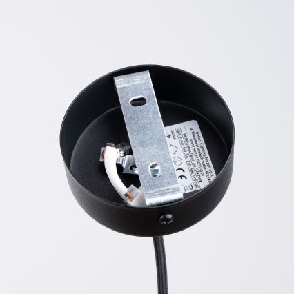 Csillár zsinóron ELECTRA 1xGU10/10W/230V beton/fekete