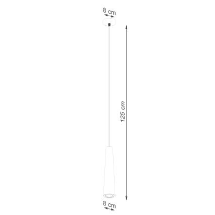 Csillár zsinóron ELECTRA 1xGU10/10W/230V beton/fekete