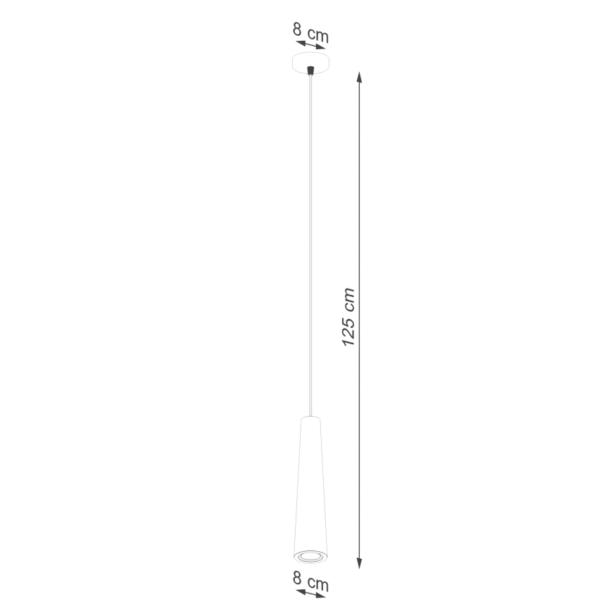 Csillár zsinóron ELECTRA 1xGU10/10W/230V beton/fekete