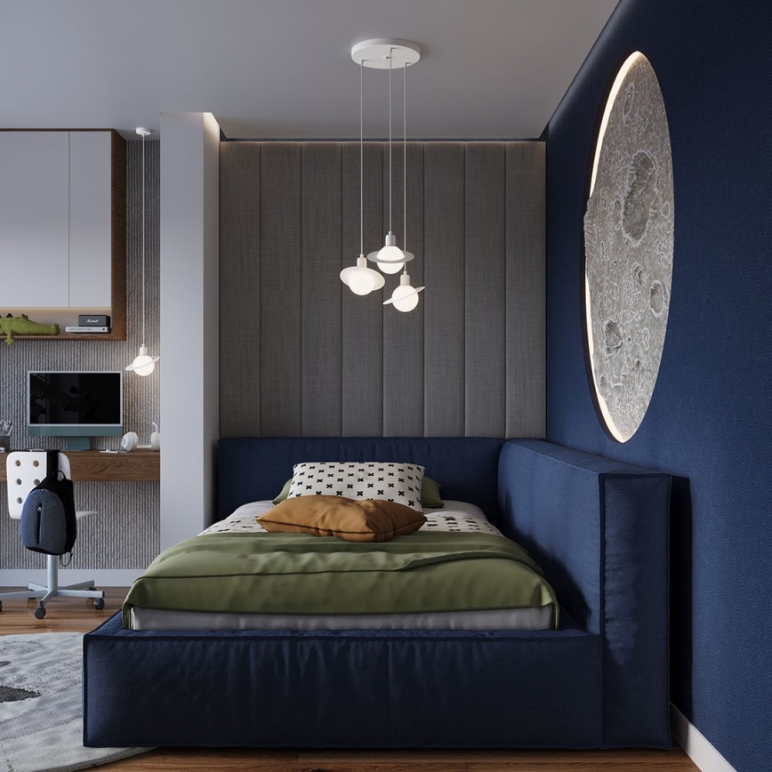 Csillár zsinóron HYPERION 3xG9/8W/230V fehér