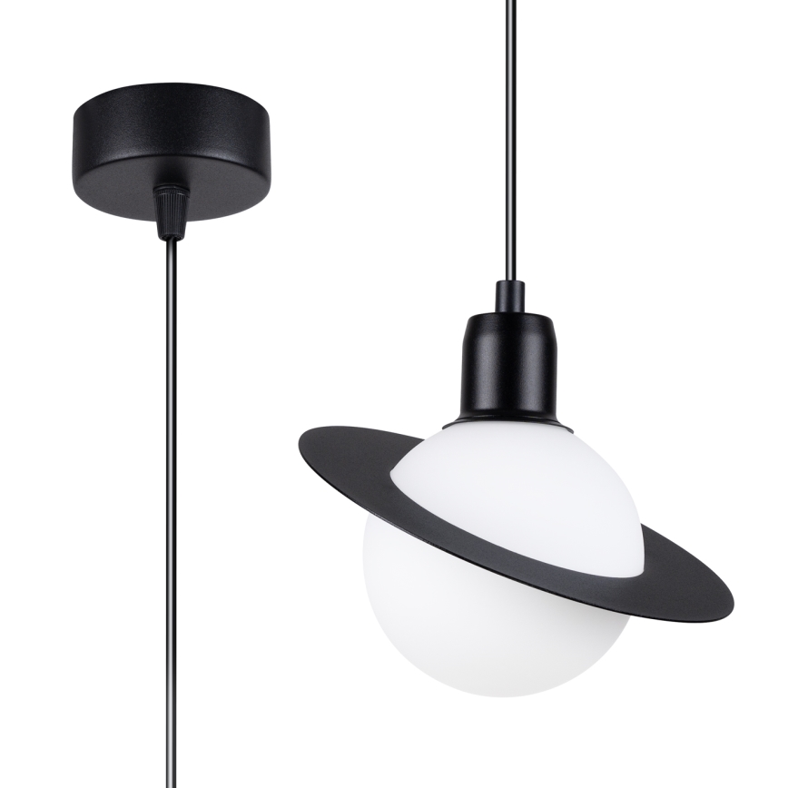 Csillár zsinóron HYPERION 1xG9/8W/230V fekete