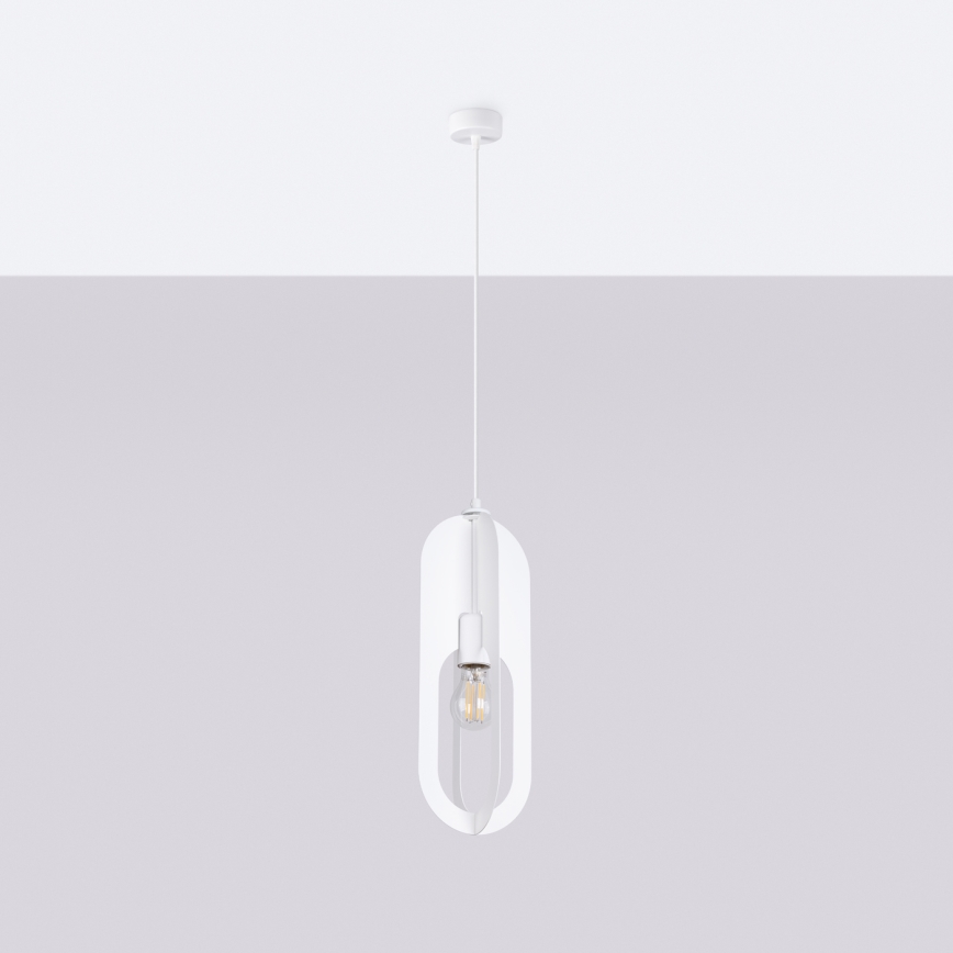 Csillár zsinóron NICUS 1xE27/15W/230V fehér