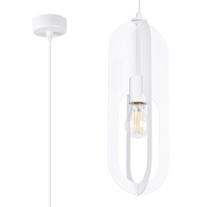 Csillár zsinóron NICUS 1xE27/15W/230V fehér
