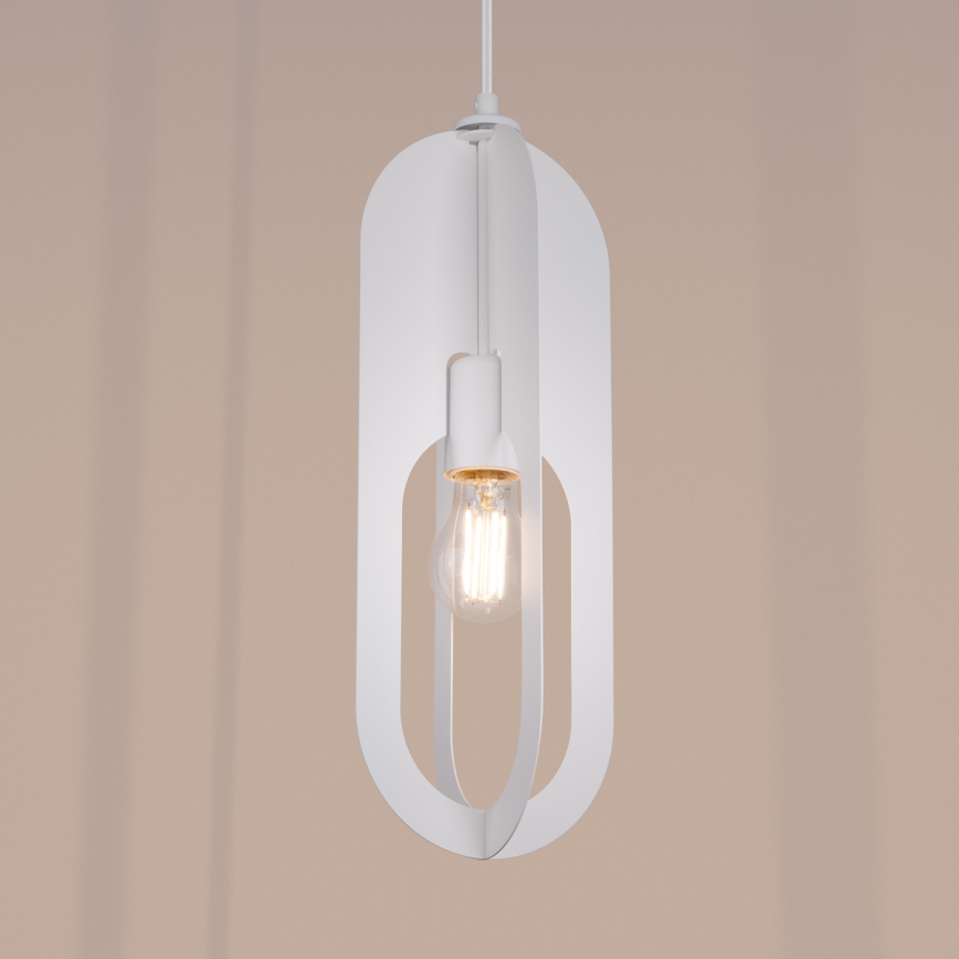 Csillár zsinóron NICUS 1xE27/15W/230V fehér
