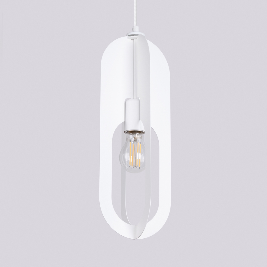 Csillár zsinóron NICUS 1xE27/15W/230V fehér