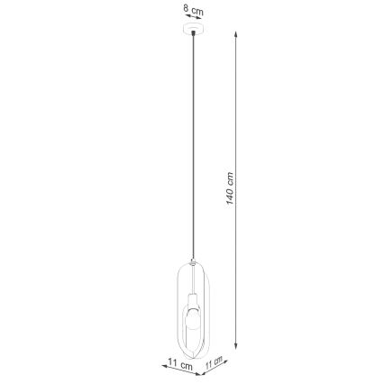 Csillár zsinóron NICUS 1xE27/15W/230V fehér