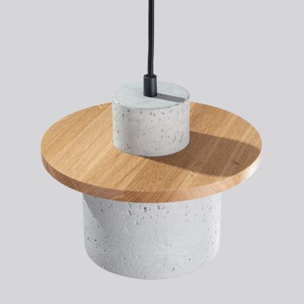 Kábelre szerelhető csillár MAB 1xE27/15W/230V Ø 22 cm beton/szürke