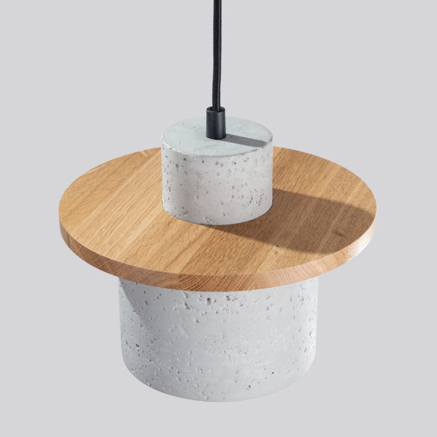 Kábelre szerelhető csillár MAB 1xE27/15W/230V Ø 22 cm beton/szürke