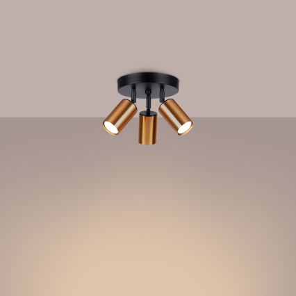 Spotlámpa WINX 3xGU10/10W/230V fekete/réz