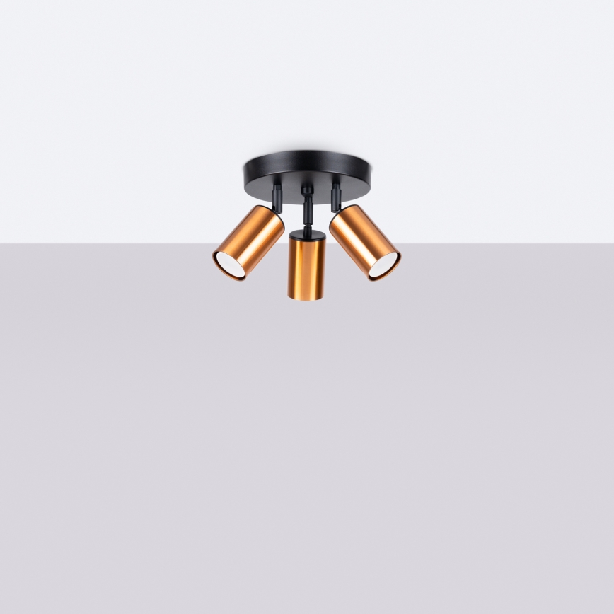 Spotlámpa WINX 3xGU10/10W/230V fekete/réz