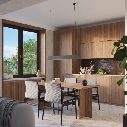 LED Csillár zsinóron SPARK 1xG13/8,5W/230V fekete