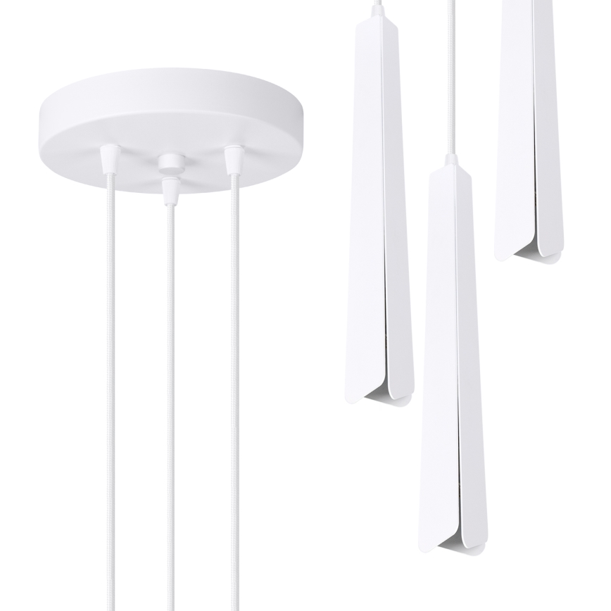 Csillár zsinóron PRYSM 3xG9/8W/230V fehér