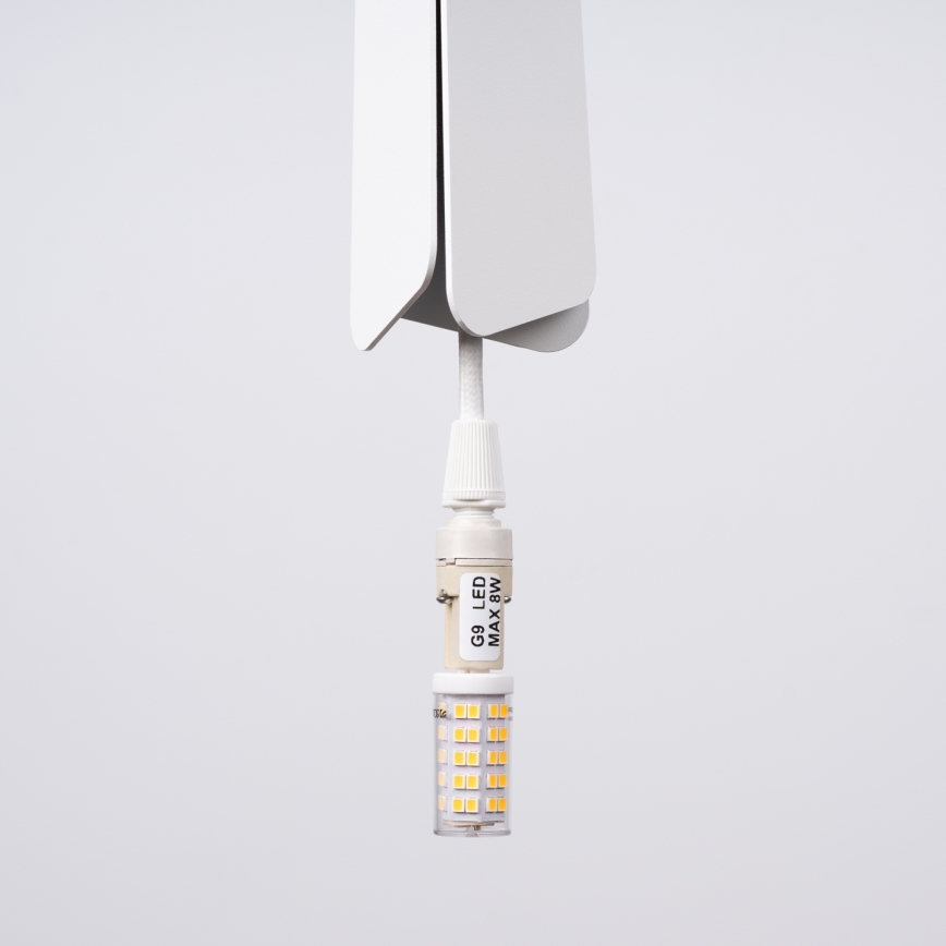 Csillár zsinóron PRYSM 3xG9/8W/230V fehér