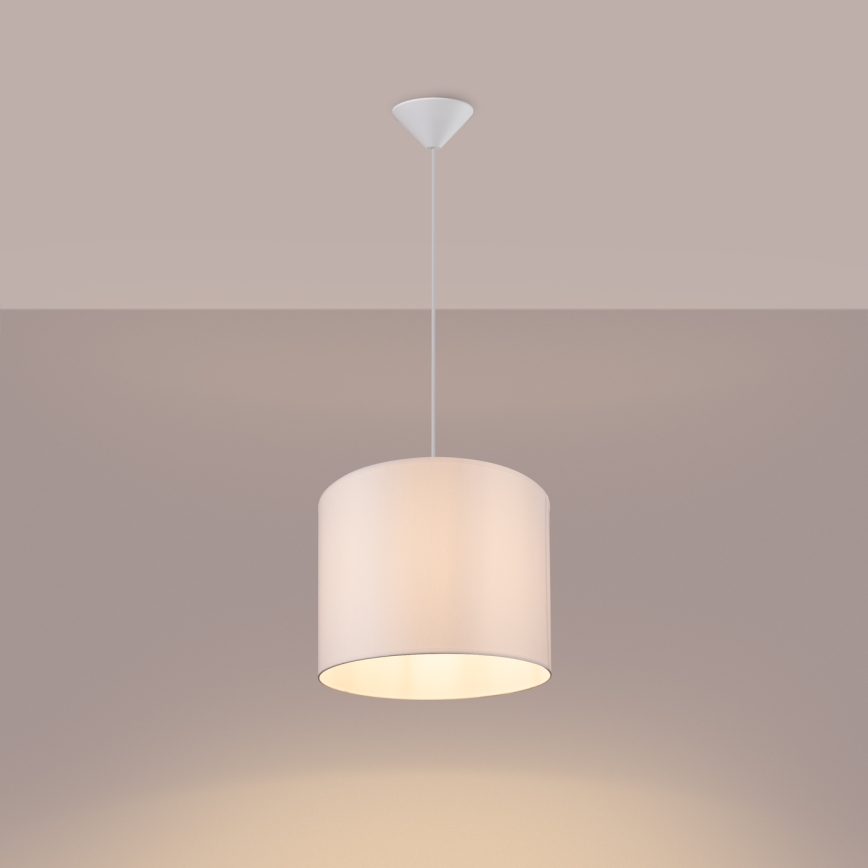 Csillár zsinóron NOVA 1xE27/15W/230V átm. 30 cm fehér