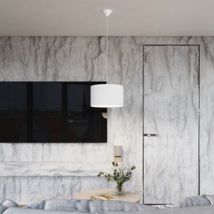 Csillár zsinóron NOVA 1xE27/15W/230V átm. 30 cm fehér