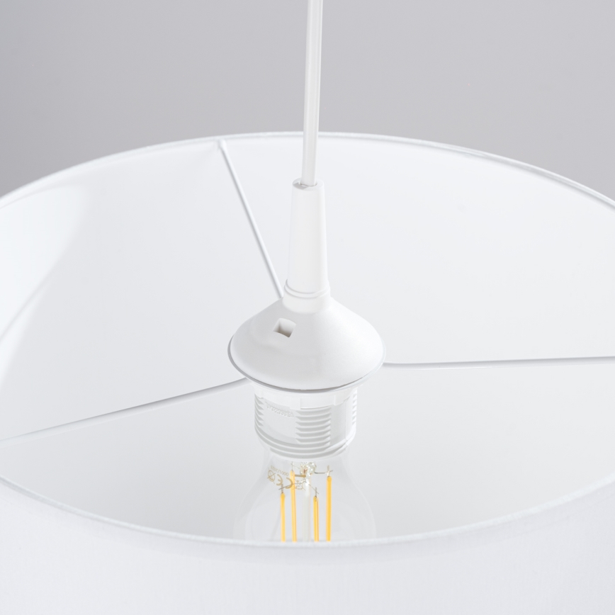 Csillár zsinóron NOVA 1xE27/15W/230V átm. 30 cm fehér