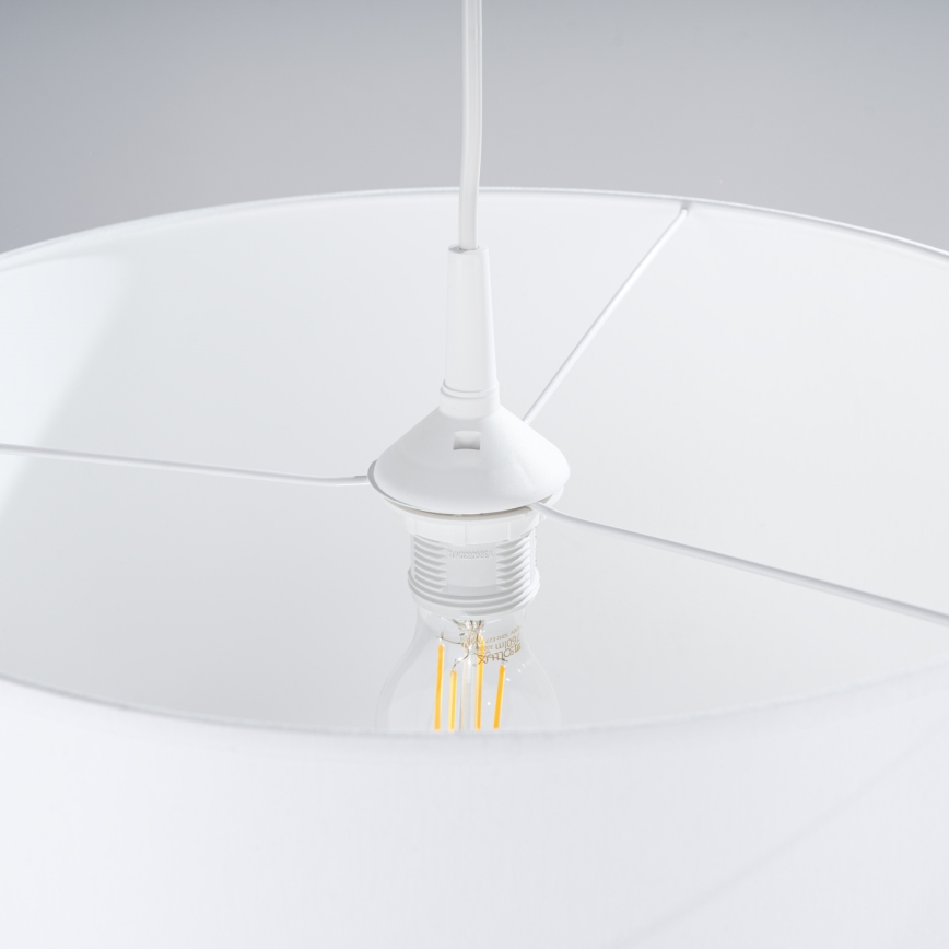 Csillár zsinóron NOVA 1xE27/15W/230V átm. 40 cm fehér