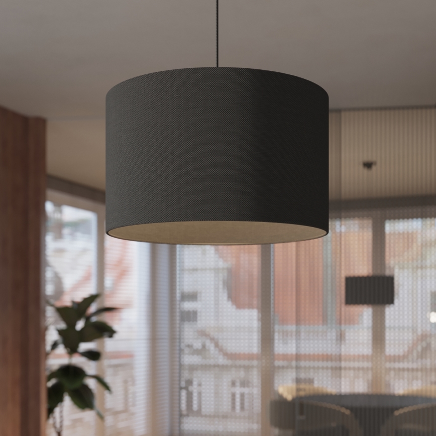 Csillár zsinóron NOVA 1xE27/15W/230V átm. 40 cm fekete