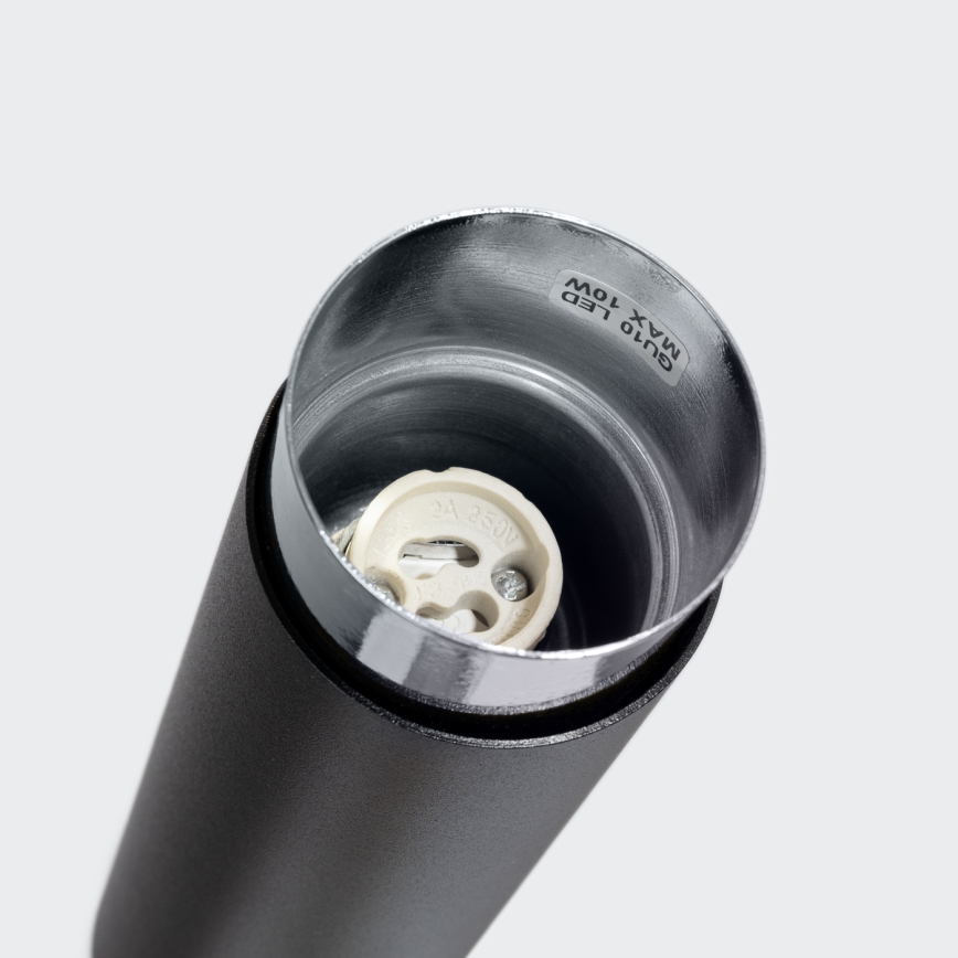 Spotlámpa NERO 1xGU10/10W/230V 12,5 cm fekete/fényezett króm