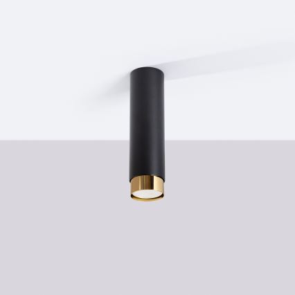 Spotlámpa NERO 1xGU10/10W/230V 22,5 cm fekete/arany