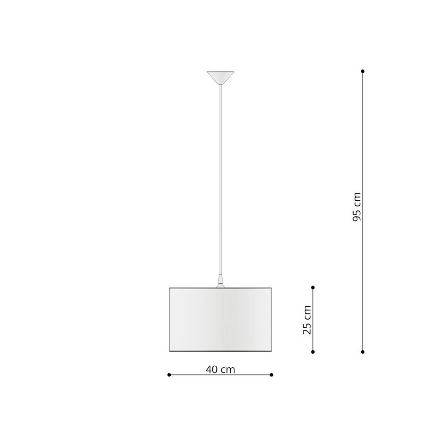 Gyerek csillár zsinóron PRINCESS 1xE27/15W/230V átm. 40 cm hercegnő