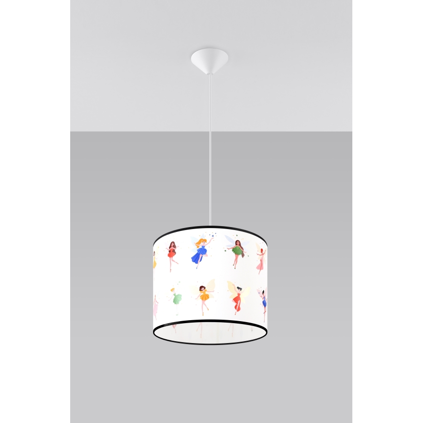 Gyerek csillár zsinóron FAIRY 1xE27/15W/230V átm. 30 cm Tündér