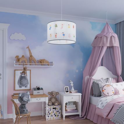 Gyerek csillár zsinóron FAIRY 1xE27/15W/230V átm. 40 cm Tündér