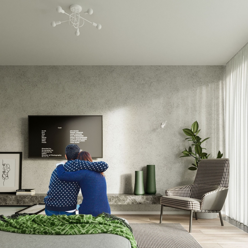 Fali lámpa LOOP 1xE27/15W/230V fehér